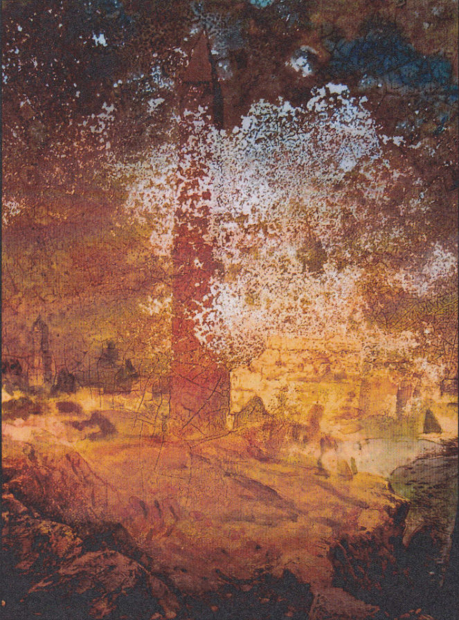 glasbild von johann hinrich geerken, „obelisk in alexandrien“