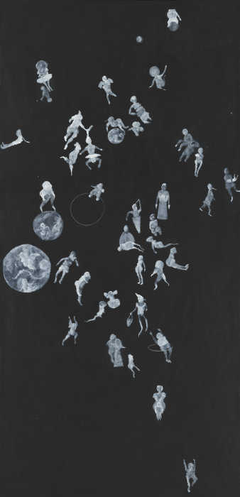 Freier Fall, Nanne Meyer, Acryl und Gouache auf Papier